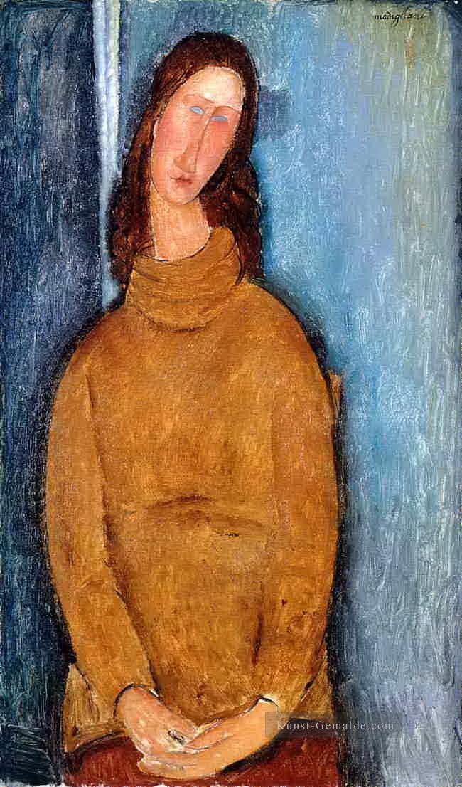 Jeanne Hébuterne in einem gelben Jumper 1919 Amedeo Modigliani Ölgemälde